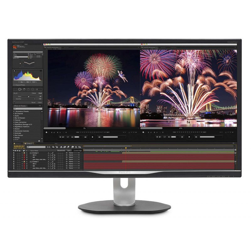 Monitor LCD cu Statie de Andocare USB-C, Philips, 2560 x 1440 QHD, P Line, Vizionare pe 31,5”/80 cm, Tehnologie IPS, WLED, SmartImage, Low Blue, Negru